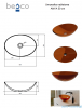 Besco Anya Earth Rust + maskownica czarny matt umywalka nablatowa 50x35x15cm #UMA-50-ERB